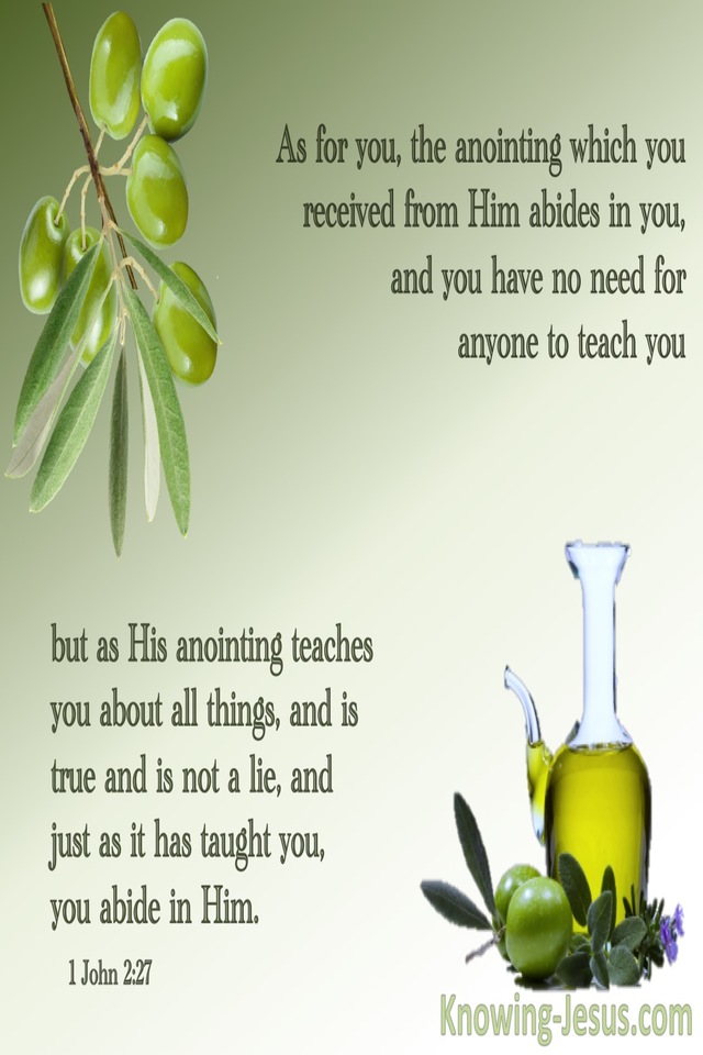 1 John 2:27 His Anointing Abides In You (sage)